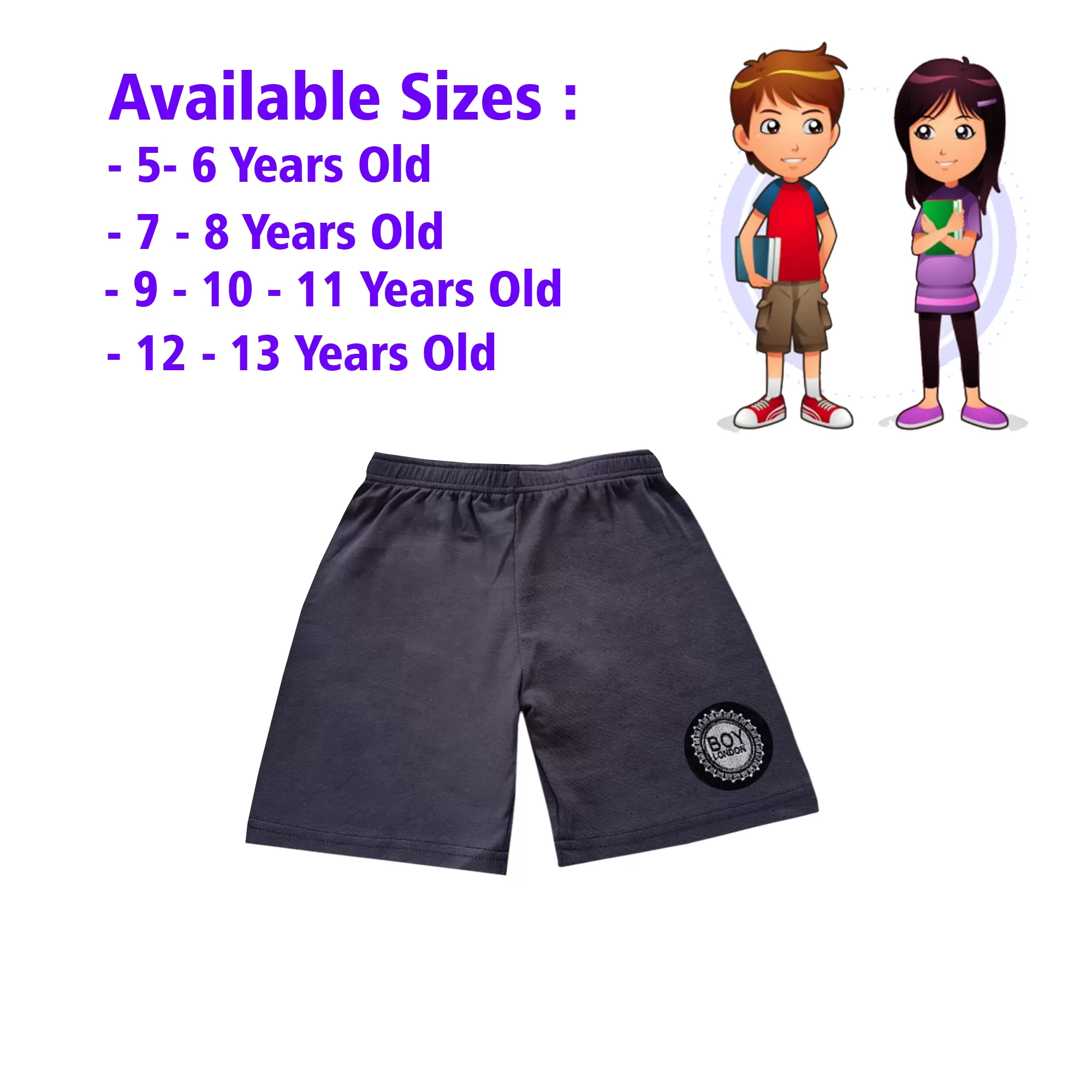 5-6 yrs Unisex Kids Boy & Girl Cotton Short - 1 PACK - image 1
