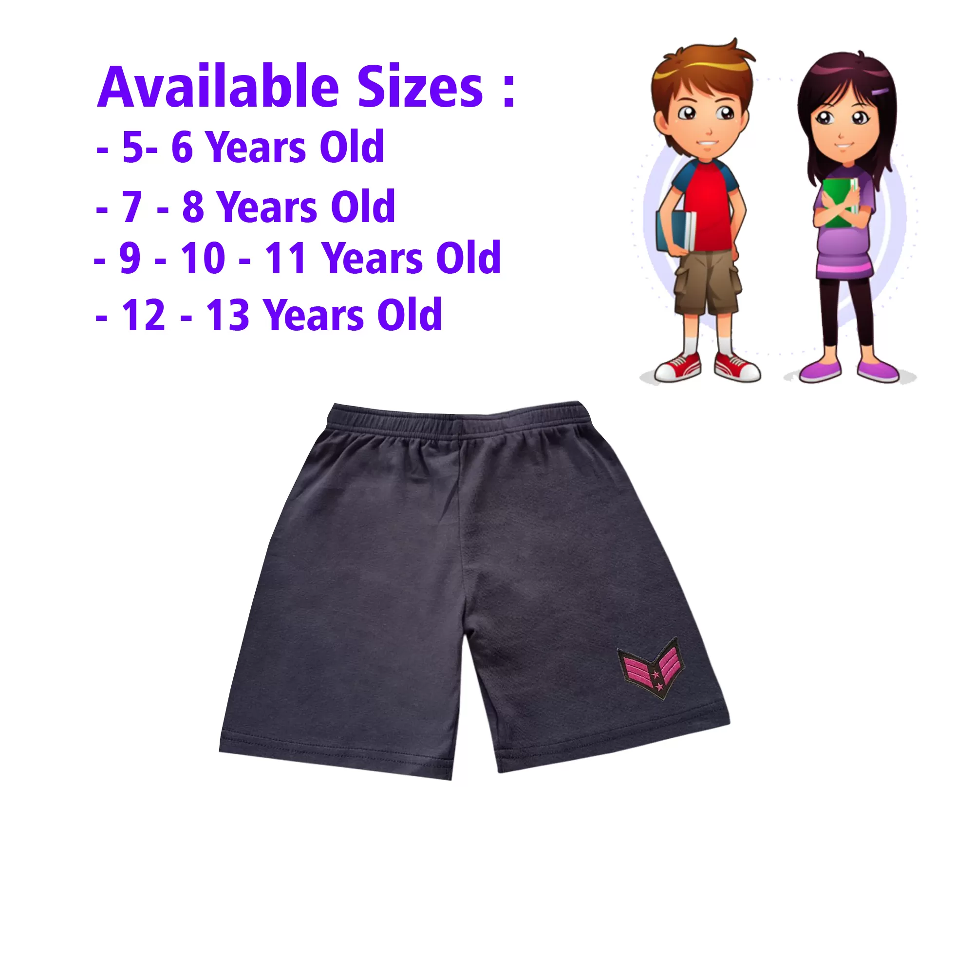 7-8 yrs Unisex Kids Boy & Girl Cotton Short - 1 PACK - image 1
