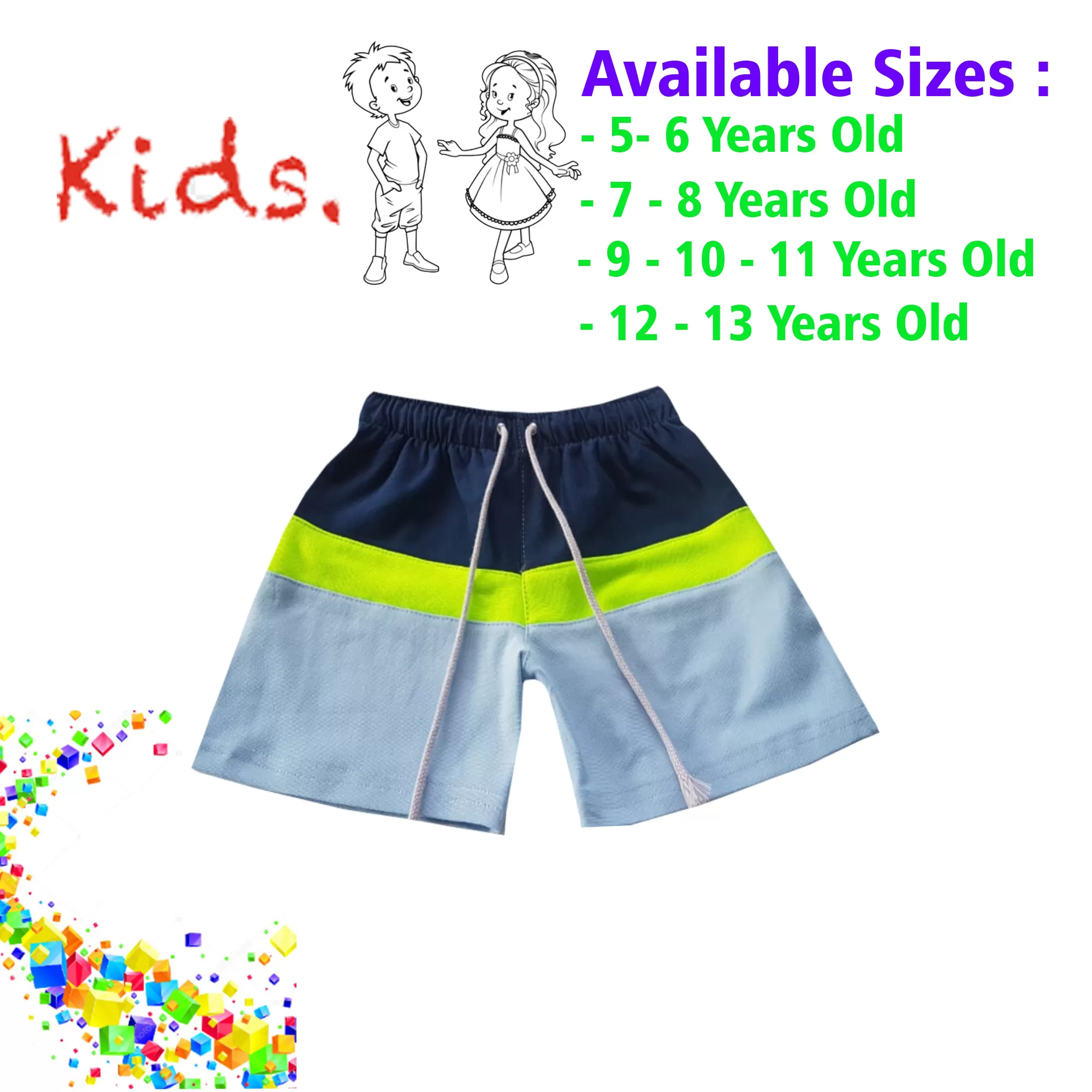 5-6 yrs Unisex Kids Boy & Girl Cotton Short - 1 PACK - image 1