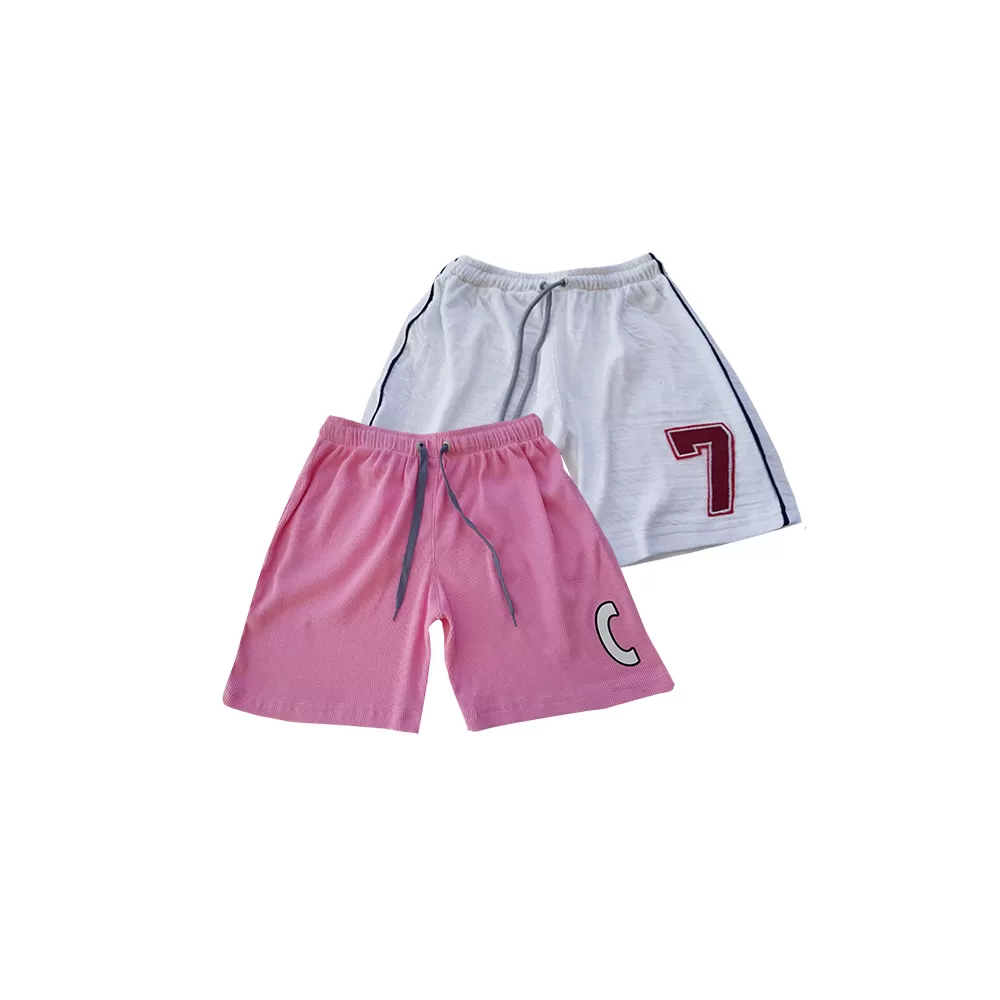 10-11 yrs Kids Boy & Girl Short Pure Cotton  - 2PCs - image 1