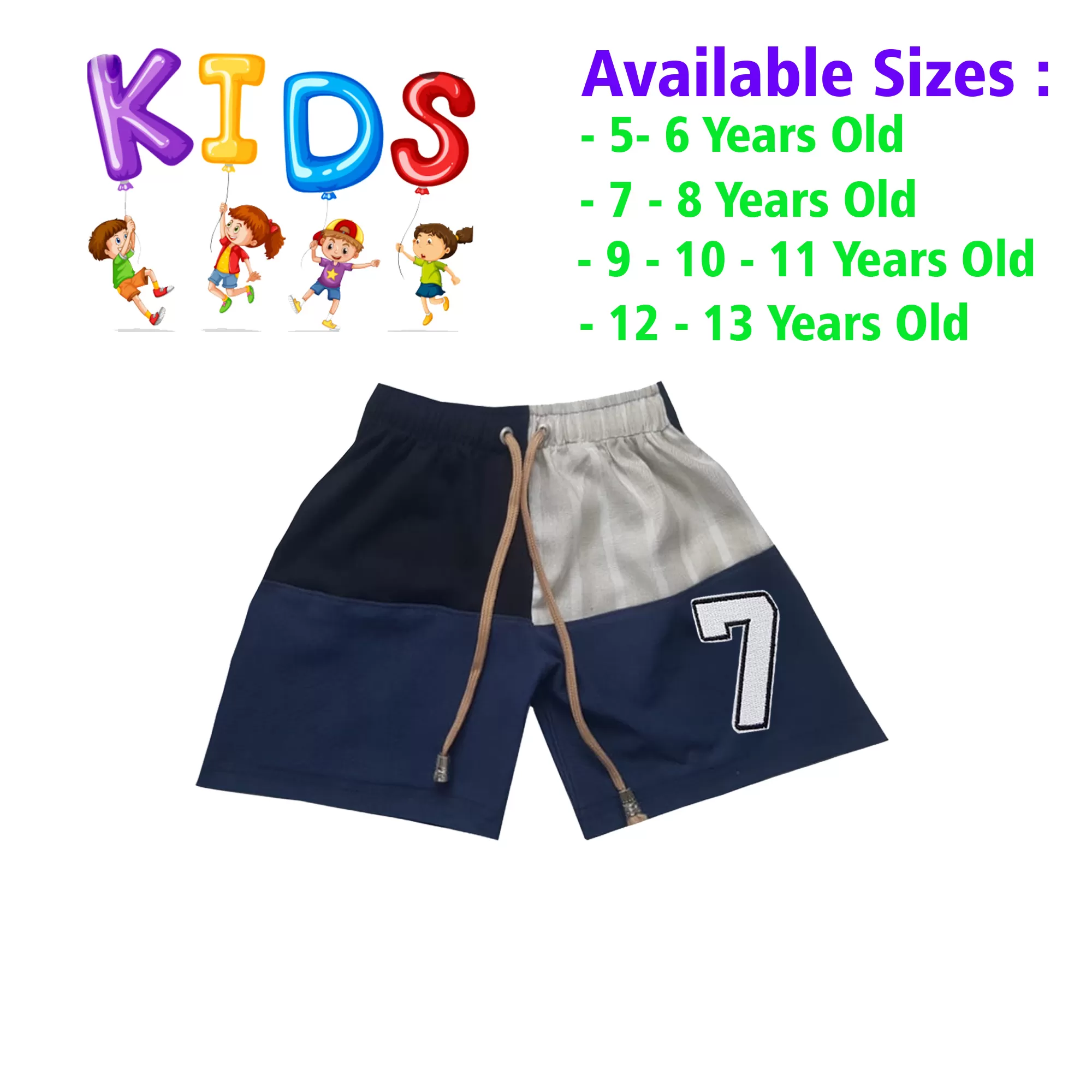 10-11 yrs Unisex Kids Boy & Girl Cotton Short  - image 1