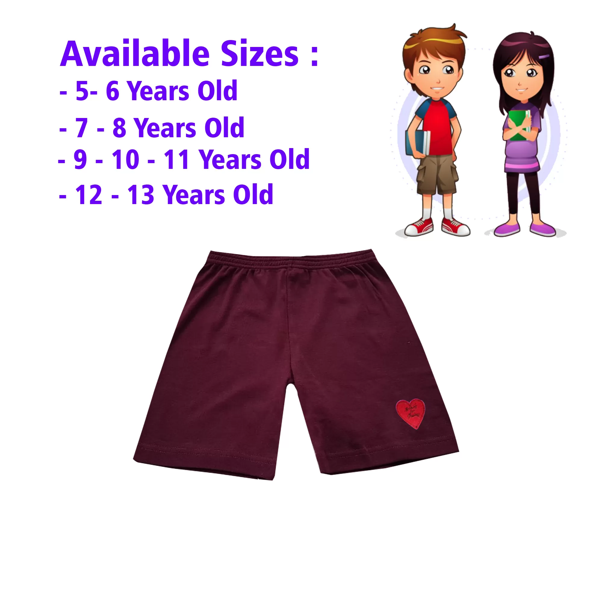 9-10 yrs Kids Boy & Girl Cotton Short Pants - 1 PACK - image 1
