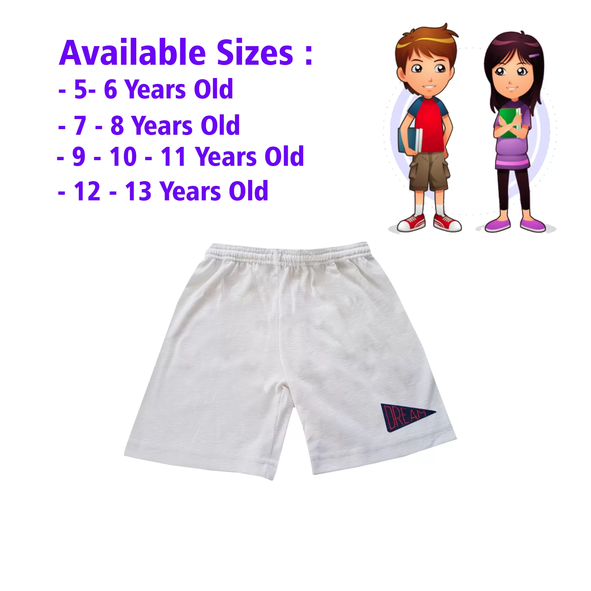 5-6 yrs Unisex Kids Boy & Girl Cotton Short - 1 PACK - image 1