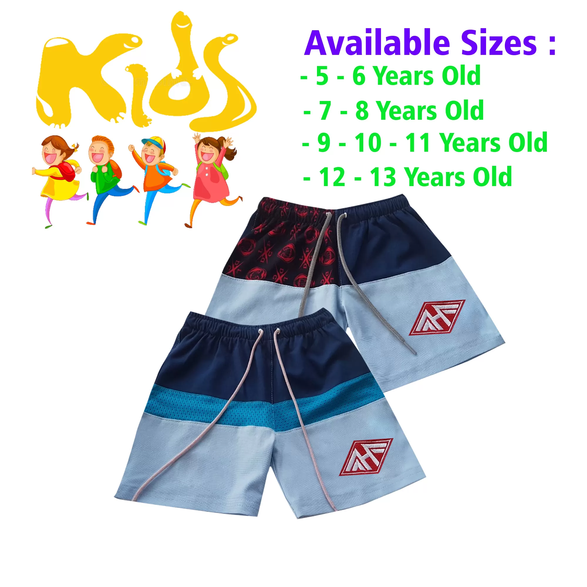 5-6 yrs Unisex Kids Boy & Girl Cotton Short - 2 PACK - image 1