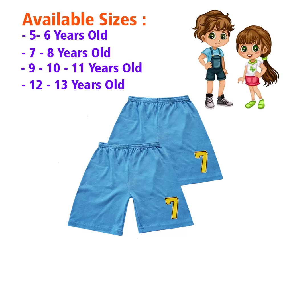 7-8 yrs Unisex Kids Boy & Girl Cotton Short - 2 PACK - image 1