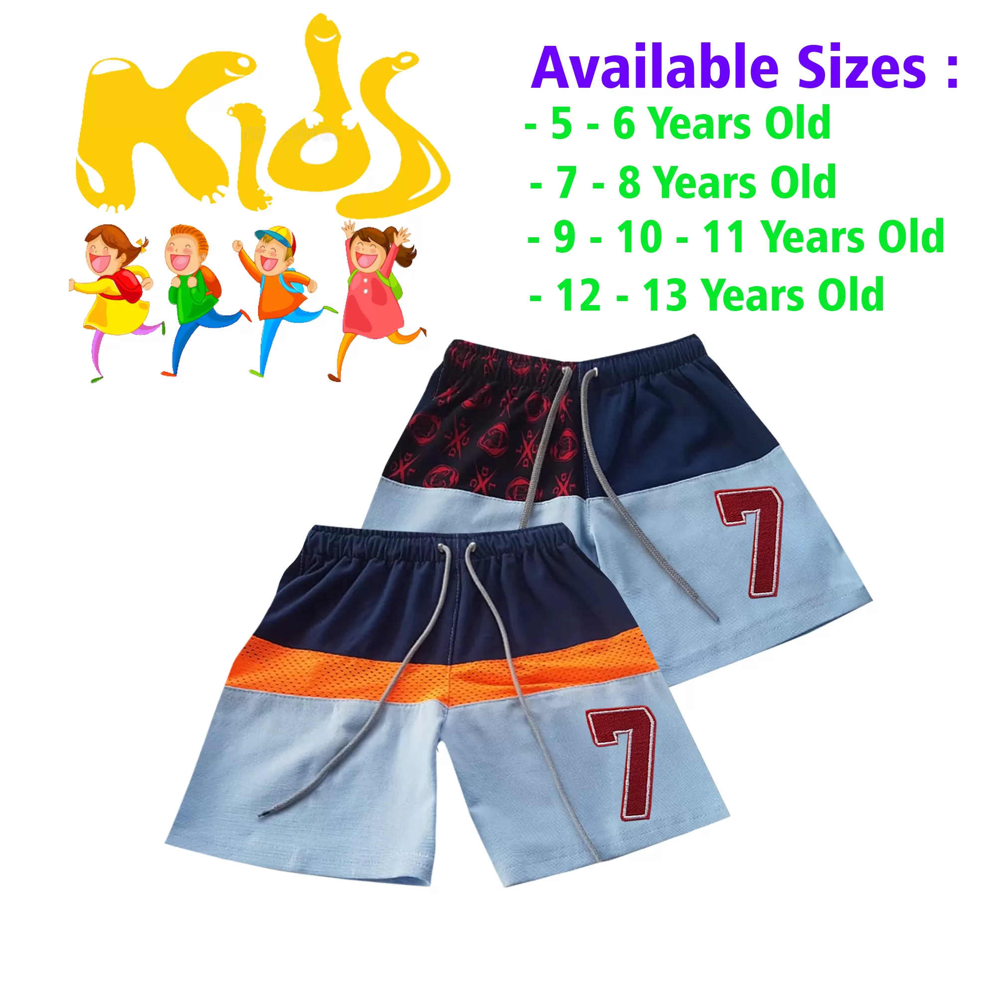12-13 yrs Unisex Kids Boy & Girl Cotton Short - 2Pcs - image 1