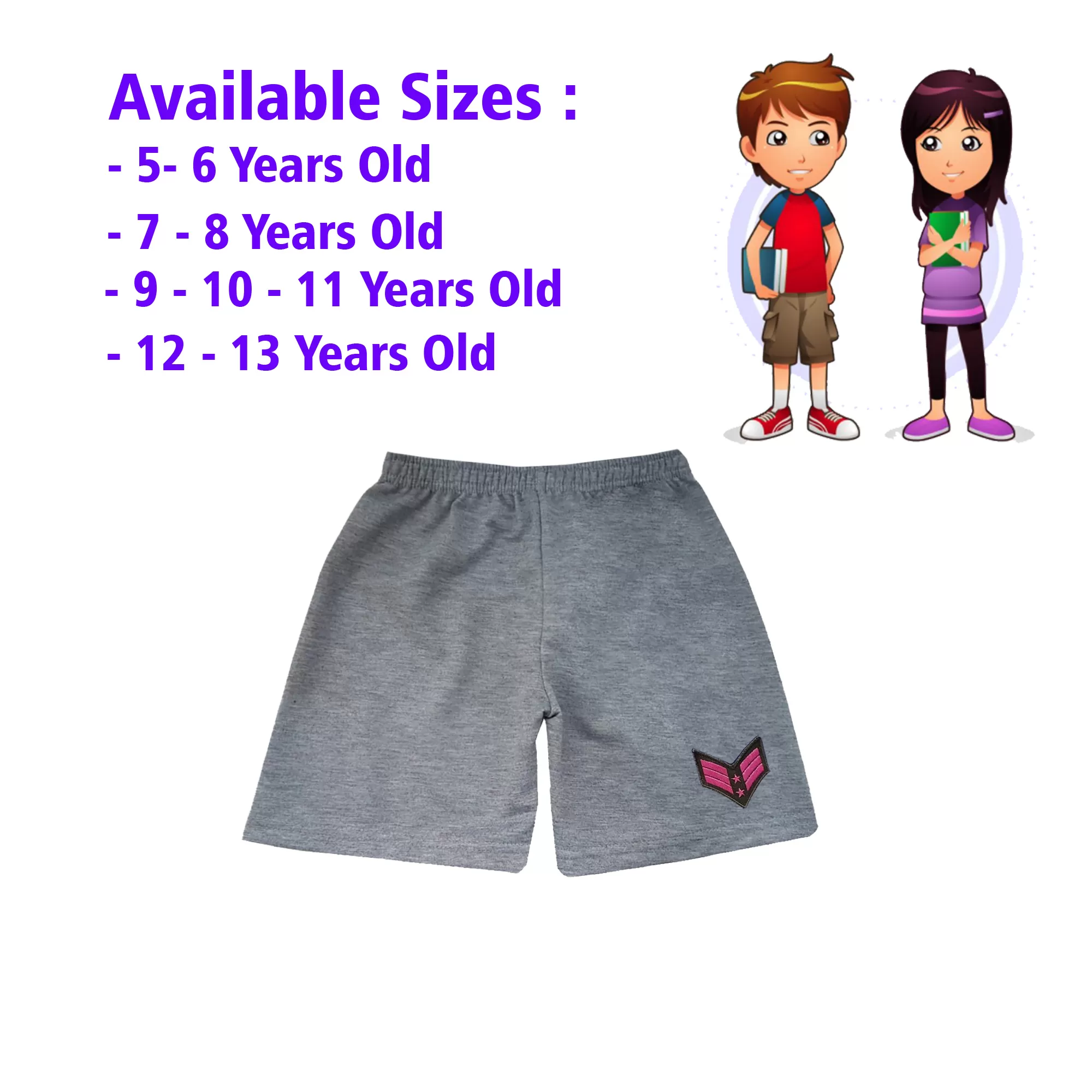 7-8 yrs Unisex Kids Boy & Girl Cotton Short - 1 PACK - image 1