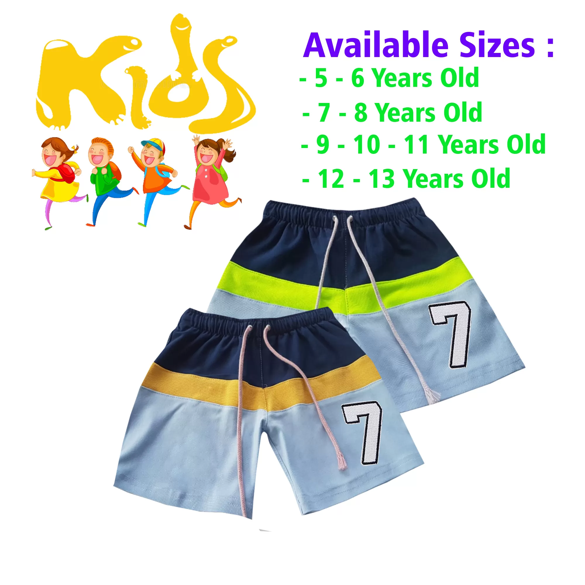 10-11 yrs Unisex Kids Boy & Girl Cotton Short - 2PCs - image 1