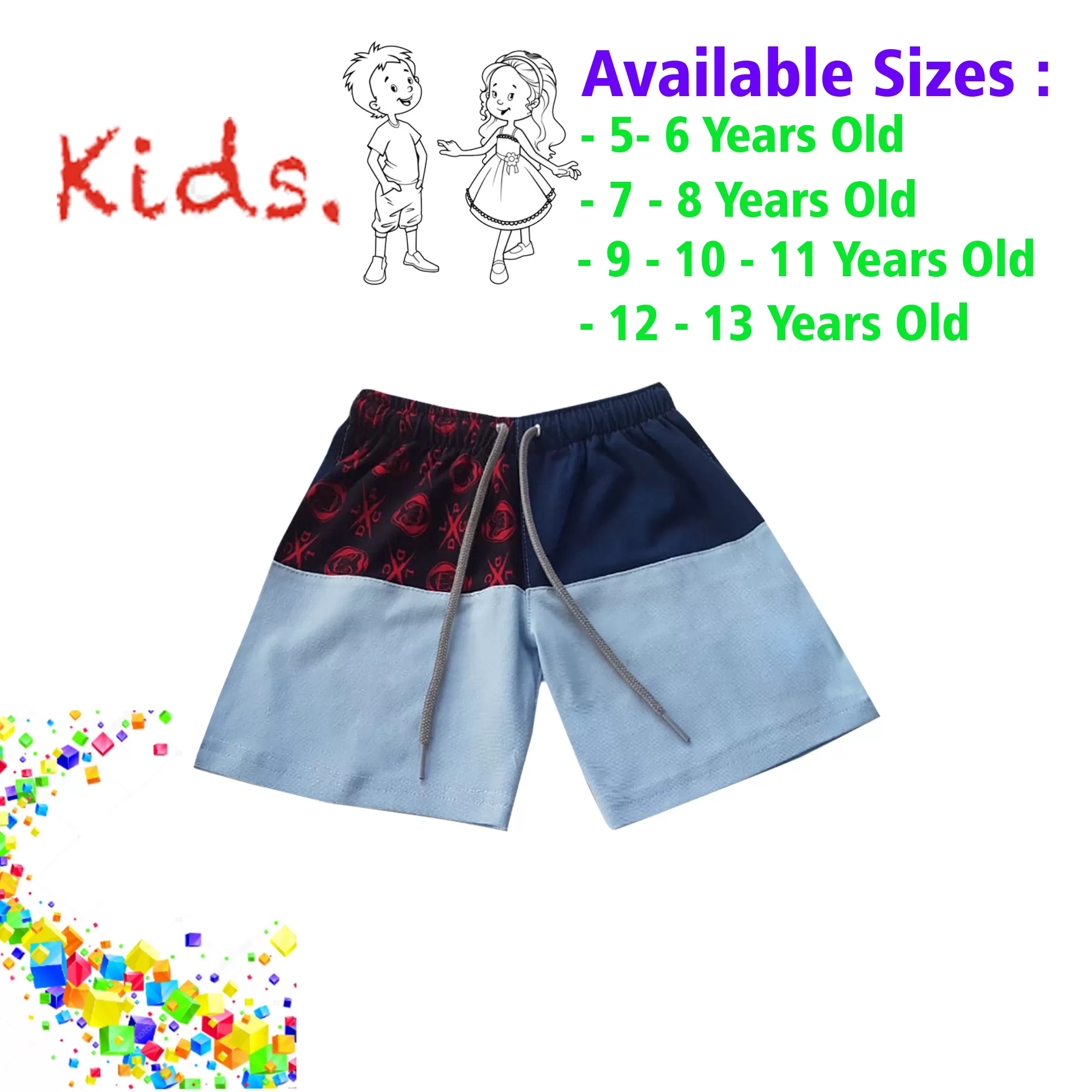 12-13 yrs Unisex Kids Boy & Girl Cotton Short - - image 1