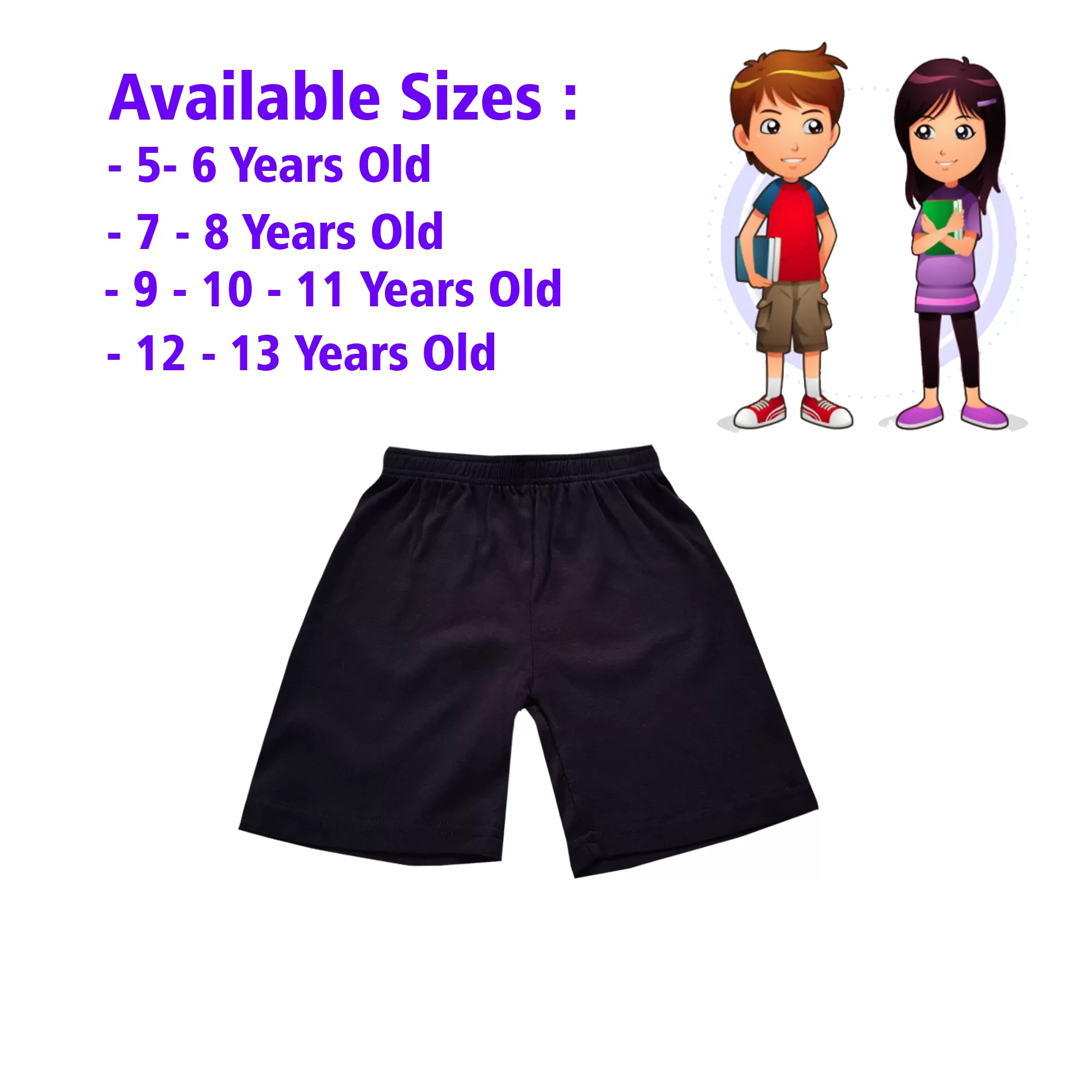 9-10 yrs Kids Boy & Girl Cotton Short Pants - 1 PACK - image 1