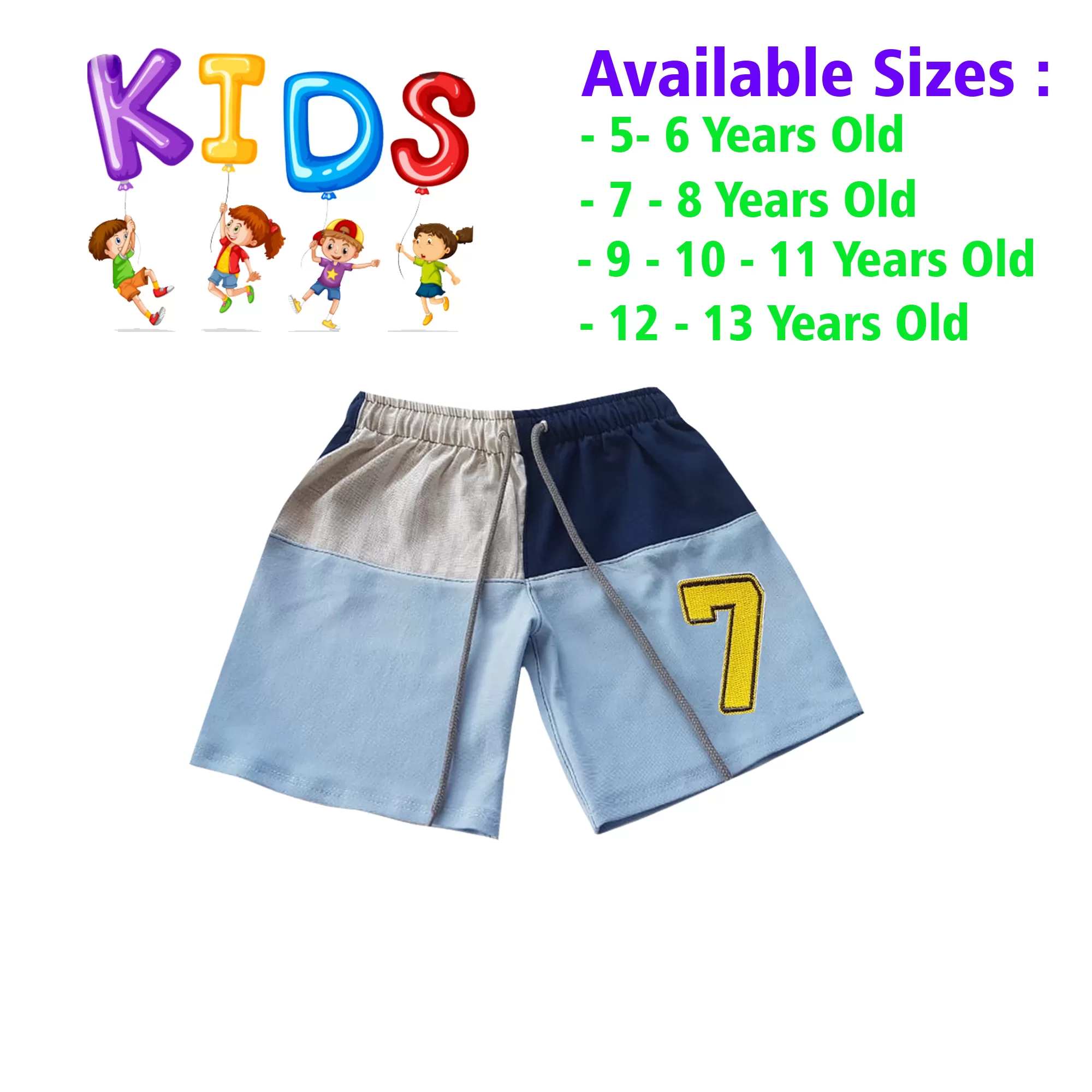 12-13 yrs Unisex Kids Boy & Girl Cotton Short - - image 1