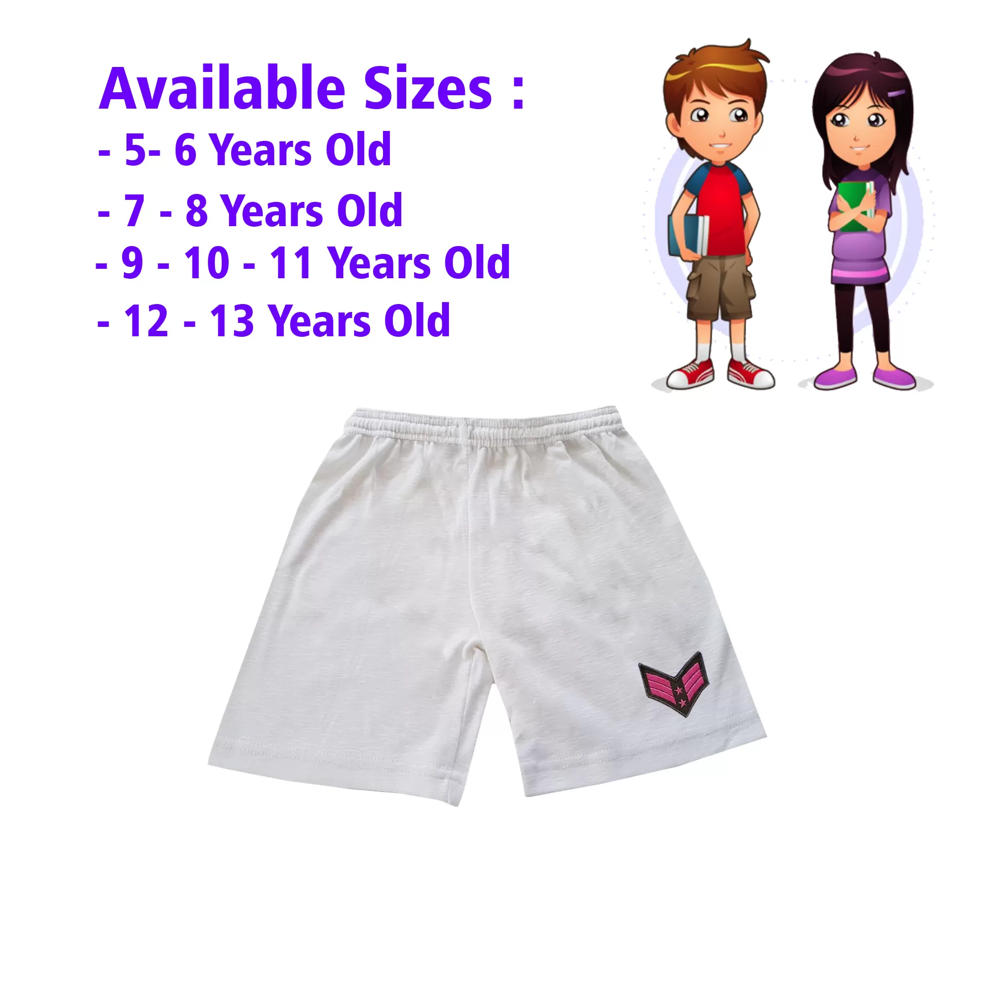 7-8 yrs Unisex Kids Boy & Girl Cotton Short - 1 PACK - image 1