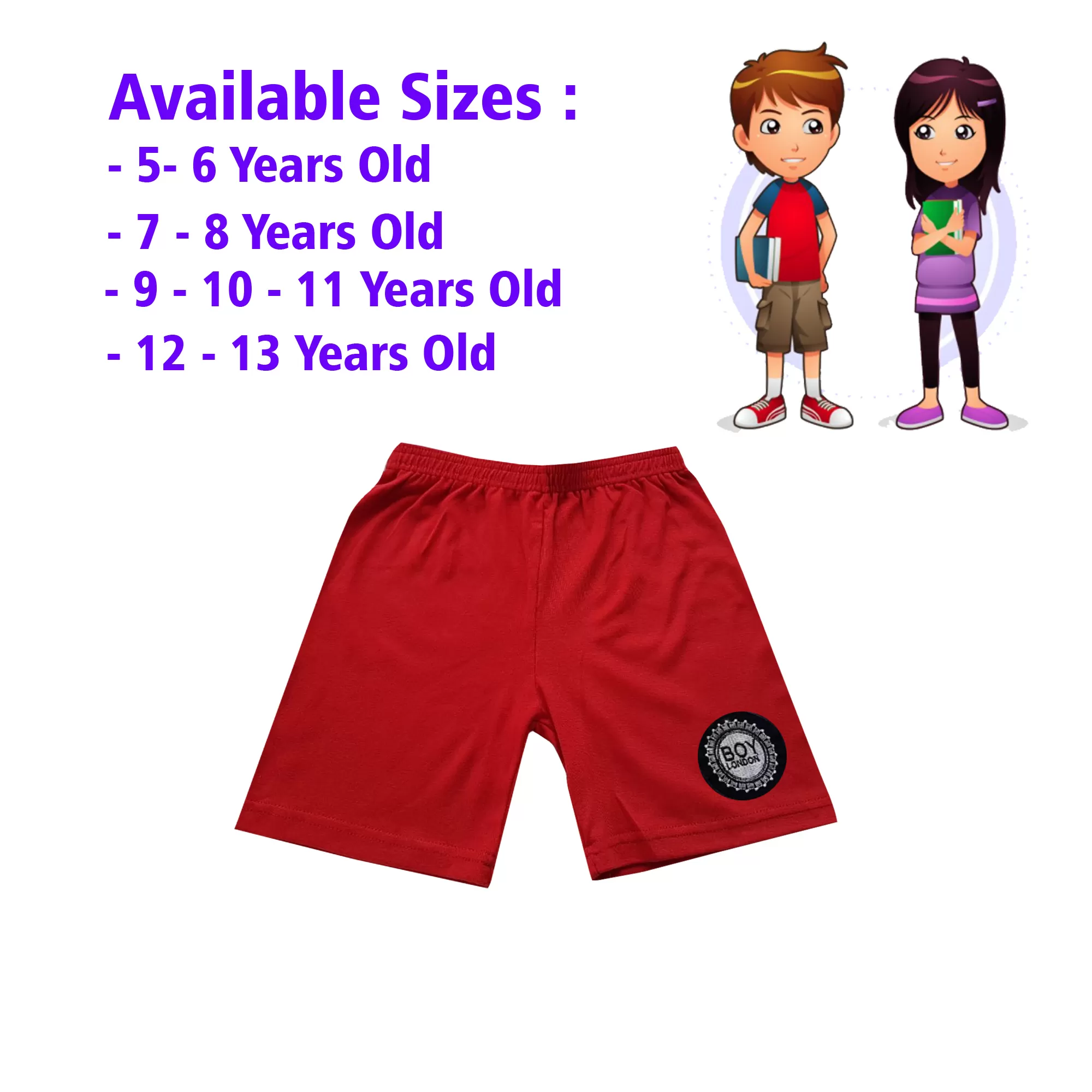 9-10 yrs Kids Boy & Girl Cotton Short Pants - 1 PACK - image 1