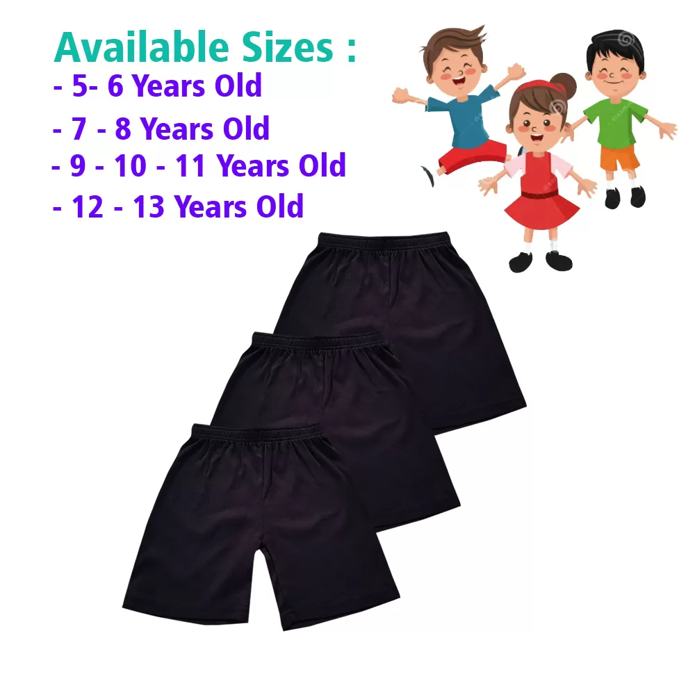 9-10 yrs Kids Boy & Girl Cotton Short Pants - 3 PACK - image 1