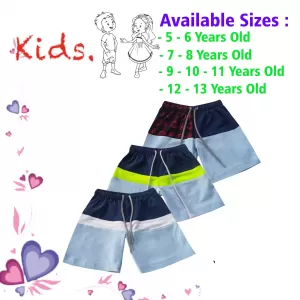5-6 yrs Unisex Kids Boy & Girl Cotton Short - 3 PACK