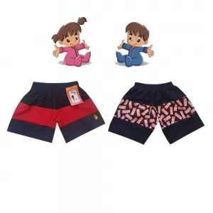 1-2 yrs Baby Cotton Short Pants  - 2 Pack