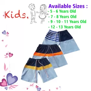 10-11 yrs Unisex Kids Boy & Girl Cotton Short - 3PCs