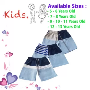 5-6 yrs Unisex Kids Boy & Girl Cotton Short - 3 PACK