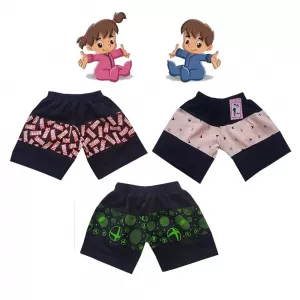 2 yrs Baby Cotton Short Pants  - 3 Pack