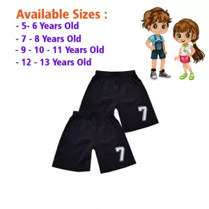 7-8 yrs Unisex Kids Boy & Girl Cotton Short - 2 PACK