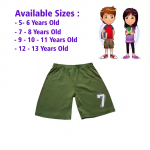 7-8 yrs Unisex Kids Boy & Girl Cotton Short - 1 PACK