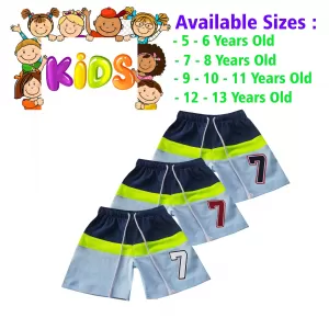 7-8 yrs Unisex Kids Boy & Girl Cotton Short - 3 PACK