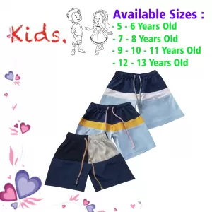 10-11 yrs Unisex Kids Boy & Girl Cotton Short - 3PCs