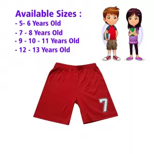 7-8 yrs Unisex Kids Boy & Girl Cotton Short - 1 PACK