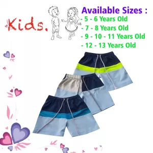 12-13 yrs Unisex Kids Boy & Girl Cotton Short - 3PCs