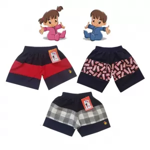 1-2 yrs Baby Cotton Short Pants  - 3 Pack