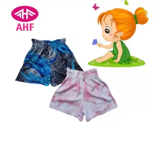 3-4 yrs AHF   Kid Girl Frill Viscose Short - 2 Pack