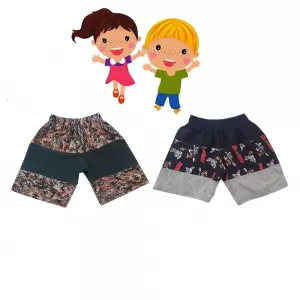 3 yrs Little Kids Boy & Girl Cotton Short  - 2 Pack