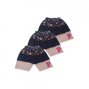 7-8 yrs Kids Girl Cotton Short Pants  - 3 Pack