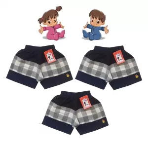 1-2 yrs Baby Cotton Short Pants  - 3 Pack
