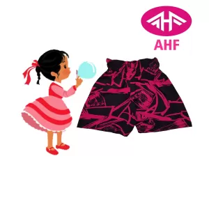 3-4 yrs AHF   Kid Girl Frill Viscose Short - 1 Pack