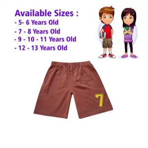 7-8 yrs Unisex Kids Boy & Girl Cotton Short - 1 PACK