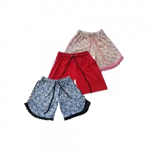 10-11 yrs Kids Girl Short Pure Cotton Pants - 3 Pack