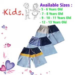 5-6 yrs Unisex Kids Boy & Girl Cotton Short - 3 PACK