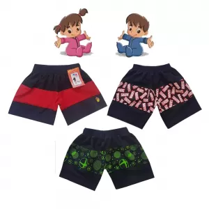 1-2 yrs Baby Cotton Short Pants  - 3 Pack