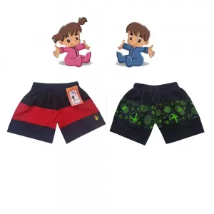 1-2 yrs Baby Cotton Short Pants  - 2 Pack