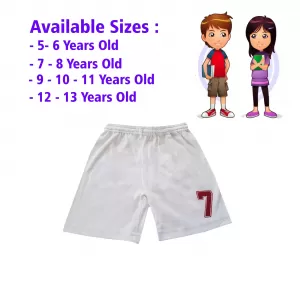 7-8 yrs Unisex Kids Boy & Girl Cotton Short - 1 PACK