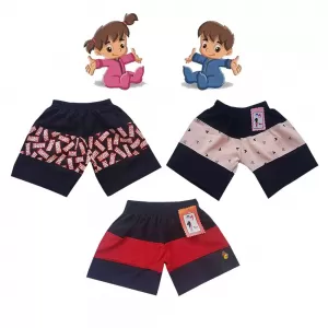 2 yrs Baby Cotton Short Pants  - 3 Pack