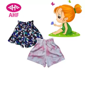 3-4 yrs AHF   Kid Girl Frill Viscose Short - 2 Pack