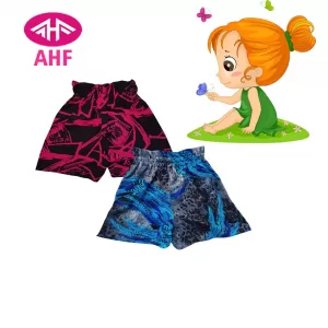 3-4 yrs AHF   Kid Girl Frill Viscose Short - 2 Pack