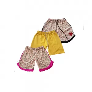 10-11 yrs Kids Girl Short Pure Cotton Pants - 3 Pack