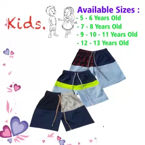 7-8 yrs Unisex Kids Boy & Girl Cotton Short - 3 PACK