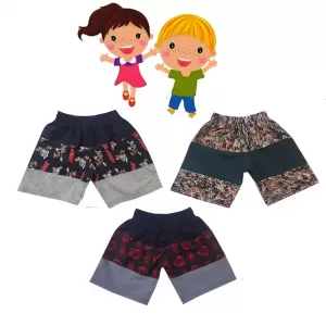 3 yrs Little Kids Boy & Girl Cotton Short  - 3 Pack