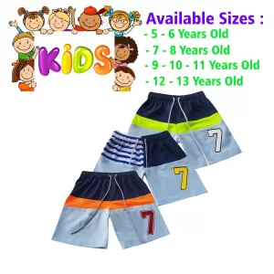7-8 yrs Unisex Kids Boy & Girl Cotton Short - 3 PACK