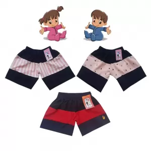 2 yrs Baby Cotton Short Pants  - 3 Pack