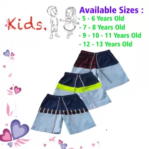 10-11 yrs Unisex Kids Boy & Girl Cotton Short - 3PCs
